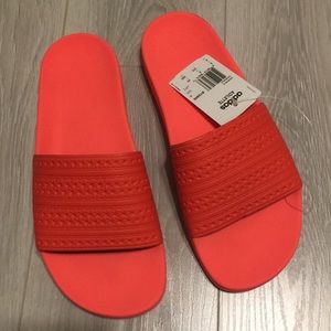 adidas Shoes - Adidas Adilette Slides - solar red adidas Shoes - Adidas Adilette Slides - solar red